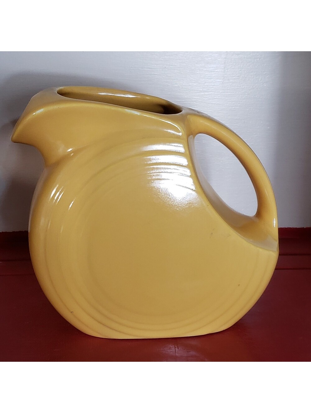 Vintage Yellow Fiestaware Disc 6" Small Juice Pitcher Fiesta 28 oz Fiesta Water